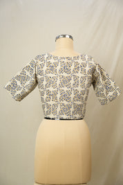 Cream HBP Ajrakh Cotton Blouse - SRCACB39