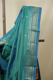 Peacock Blue Silk Paithani Saree - SRPBSPS787