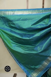 Peacock Blue Silk Paithani Saree - SRPBSPS787