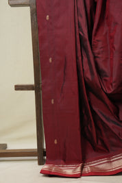 Maroon Silk Paithani Saree - SRMSPS785
