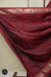 Maroon Silk Paithani Saree - SRMSPS785