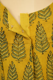 Mustard HBP Ajrakh Cotton Blouse - SRMACB38
