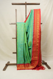 Green Gadwal Silk Saree - SRGGSS527