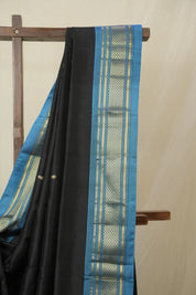 Black Silk Paithani Saree - SRBSPS789