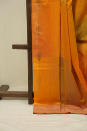 Two Tone Yellow Maheshwari Saree - SRTTYMS1284