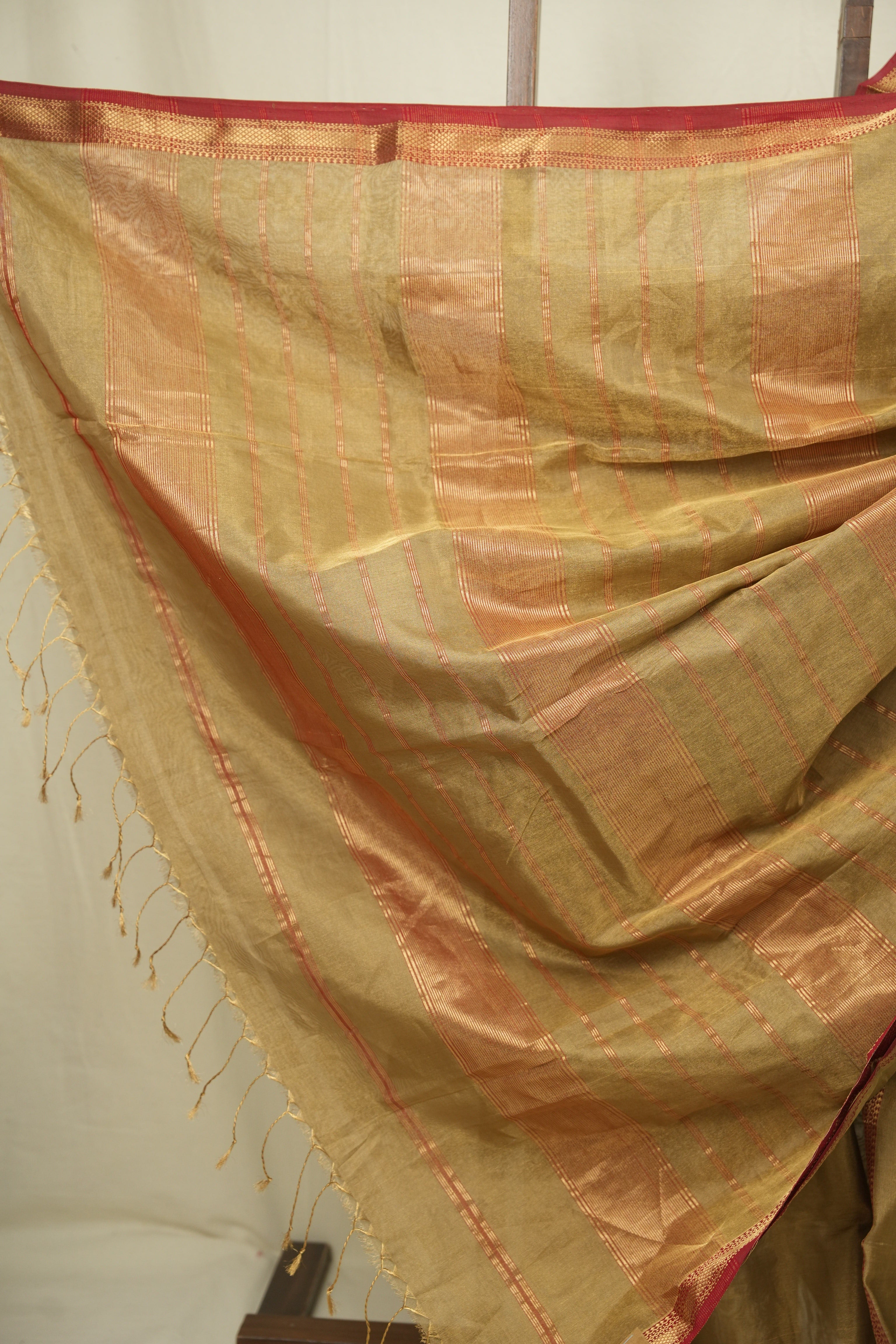 Golden Maheshwari Tissue Saree - SRGMTS764