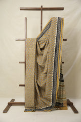 Dark Musturd HBP Cotton Saree - SRDMCS3196