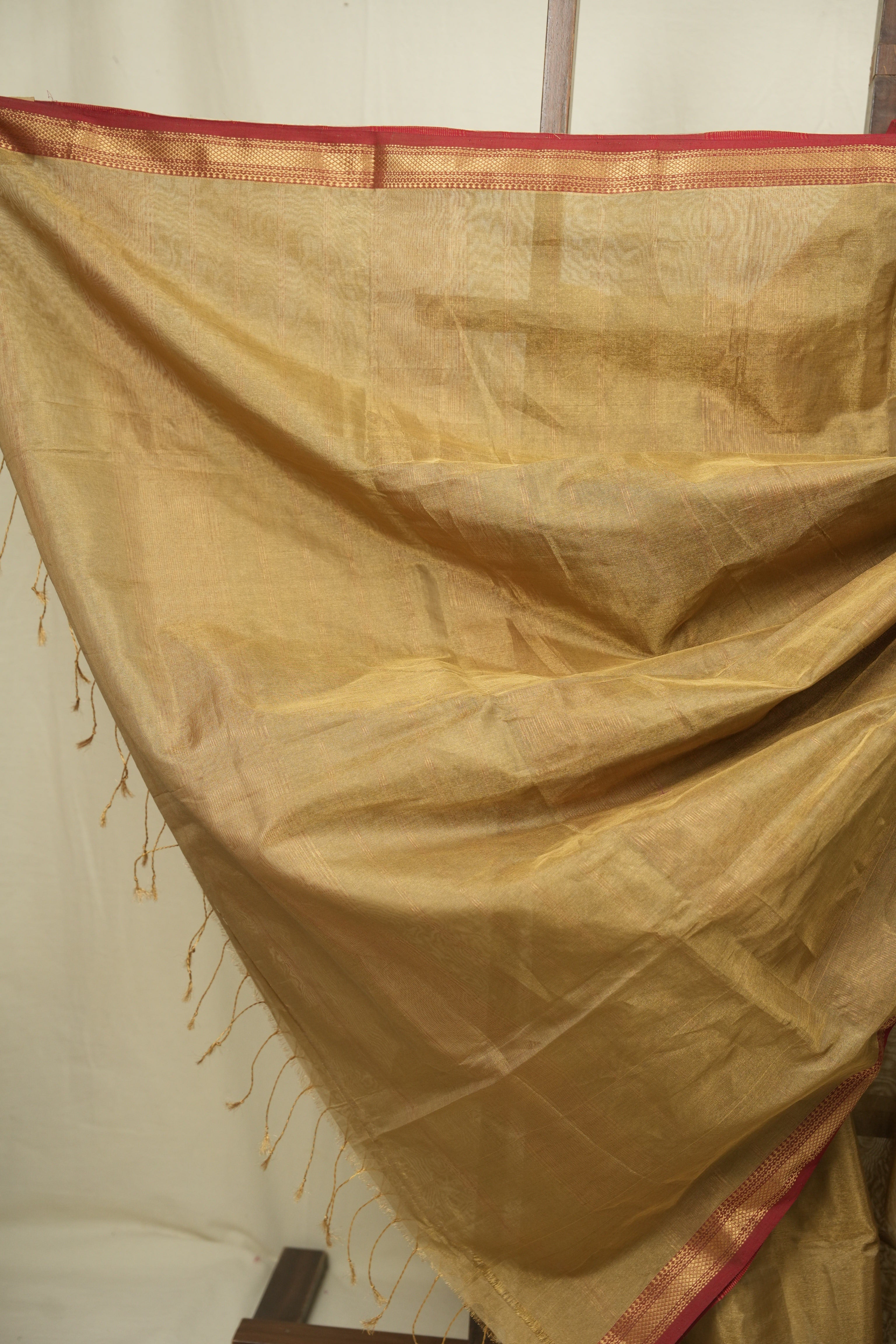 Golden Maheshwari Tissue Saree - SRGMTS764