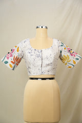 Off White Cream Cotton Blouse - SROWCCB18