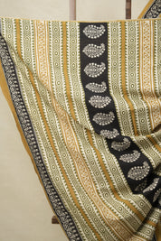 Dark Musturd HBP Cotton Saree - SRDMCS3196