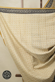 Dark Musturd HBP Cotton Saree - SRDMCS3196