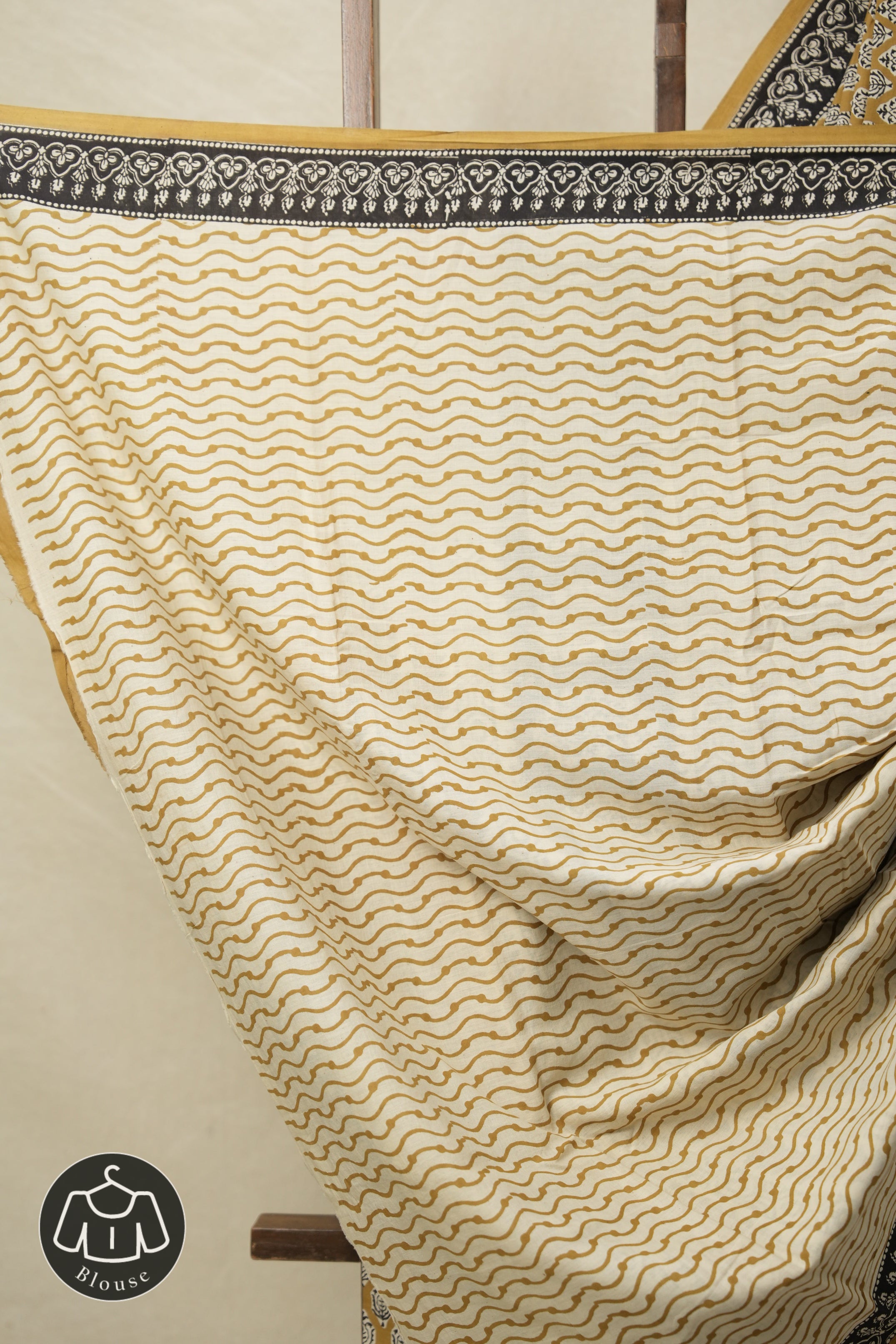 Dark Musturd HBP Cotton Saree - SRDMCS3196