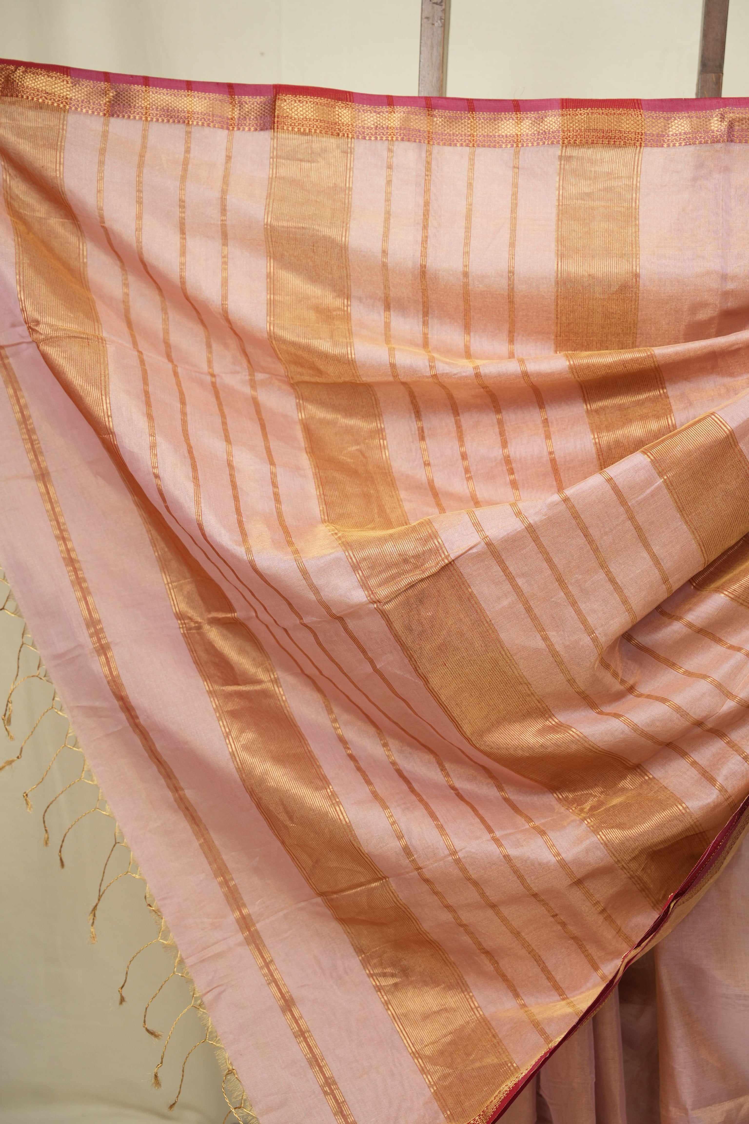 Mauve Maheshwari Tissue Saree - SRMMTS759