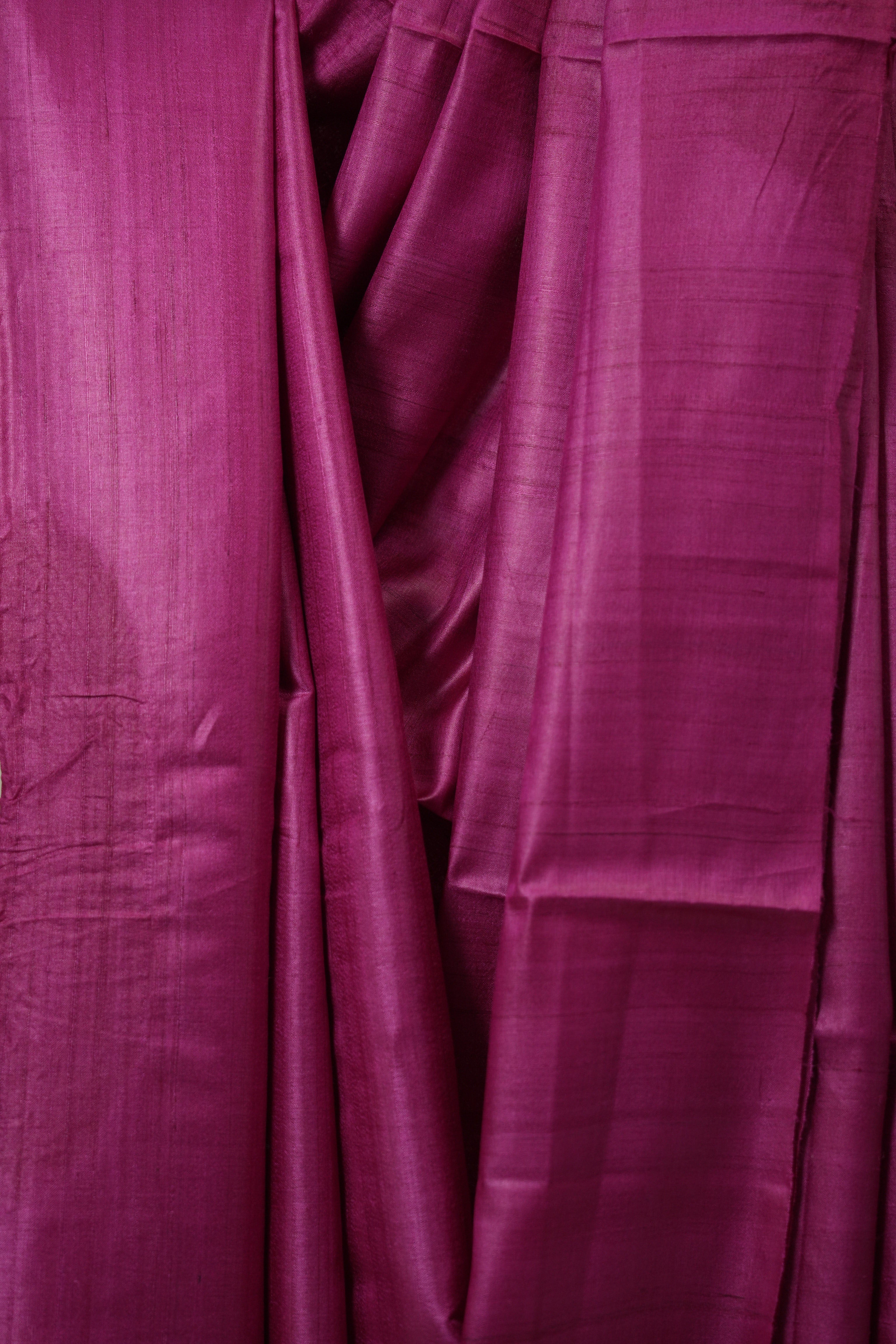 Pink Tussar Silk Saree (DEFECT) - SRPTSS97-PI