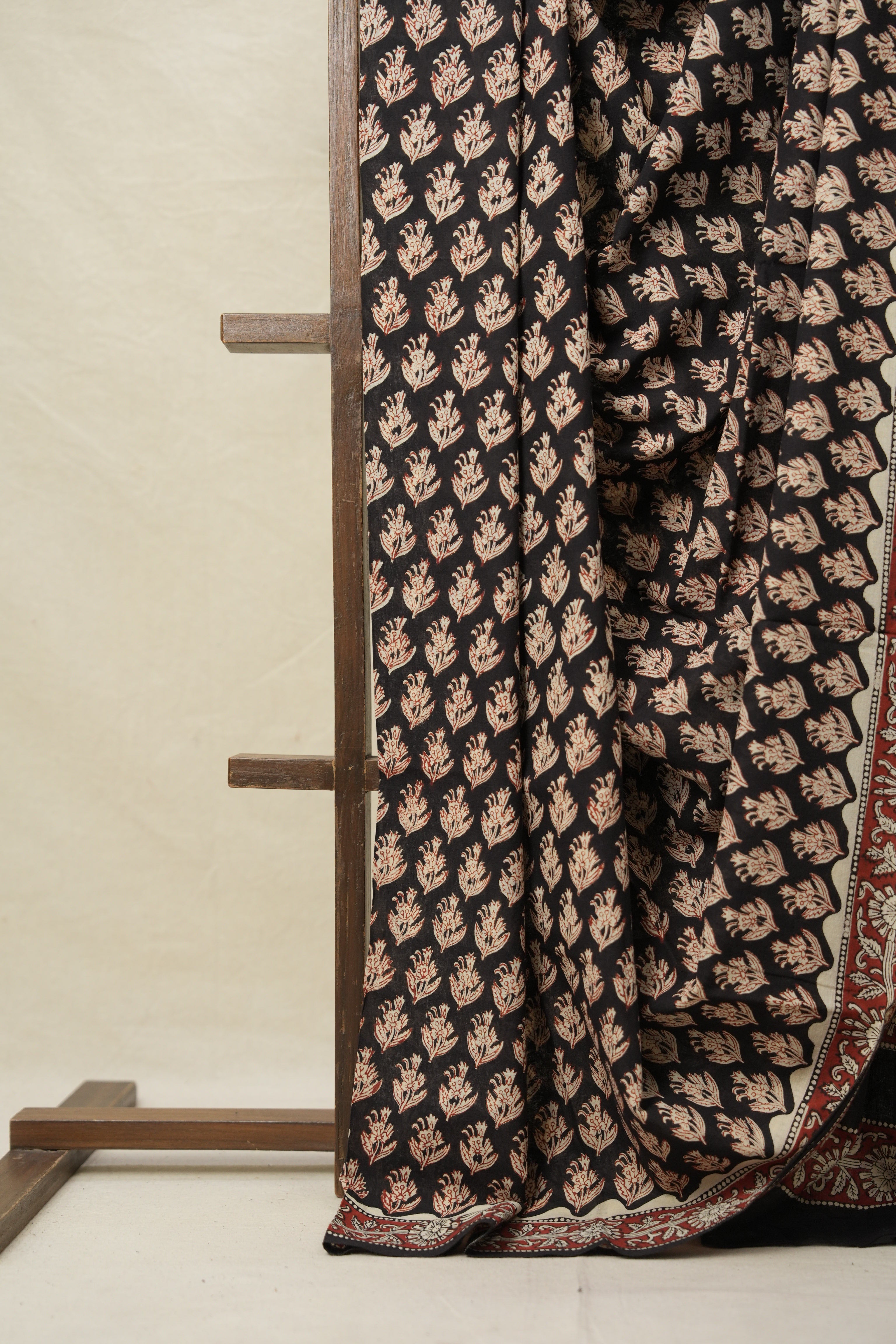 Black HBP Cotton Saree - SRBCS3142