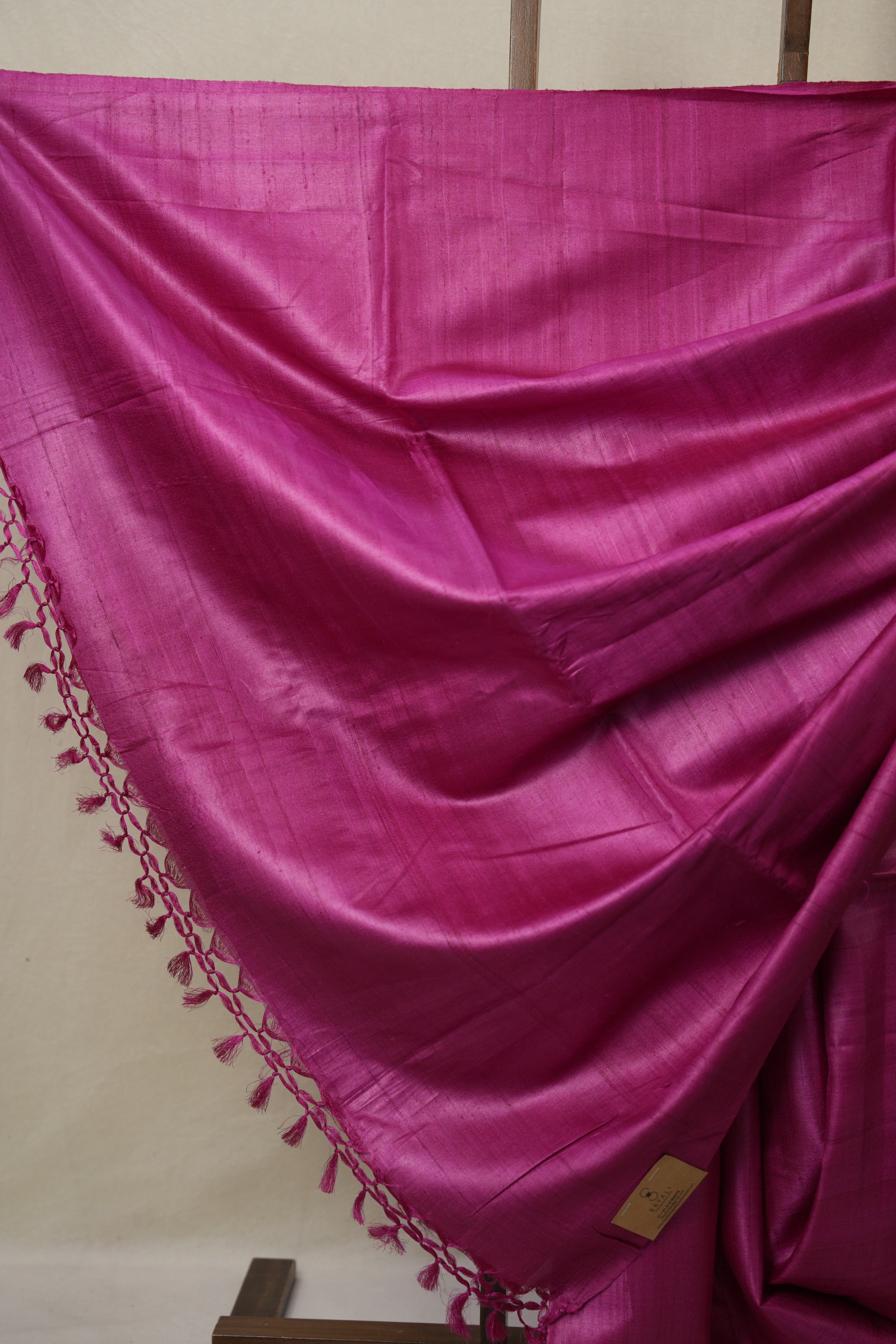 Pink Tussar Silk Saree (DEFECT) - SRPTSS97-PI