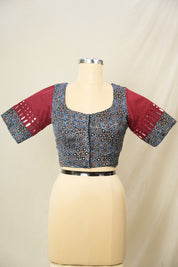 Blue HBP Ajrakh Cotton Blouse - SRBACB34