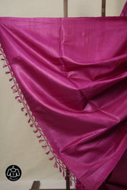 Pink Tussar Silk Saree (DEFECT) - SRPTSS97-PI