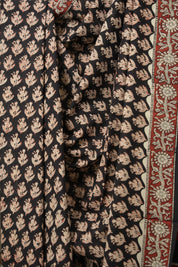 Black HBP Cotton Saree - SRBCS3142