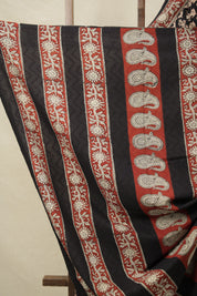 Black HBP Cotton Saree - SRBCS3142