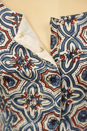 Blue Cream HBP Ajrakh Cotton Blouse - SRBCACB33