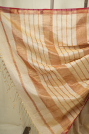 Cream Maheshwari Tissue Saree - SRCMTS766
