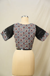Blue Cream HBP Ajrakh Cotton Blouse - SRBCACB33