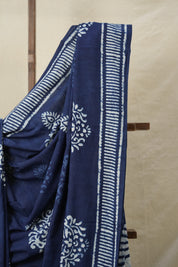 Indigo Blue HBP Cotton Saree - SRIBCS3144