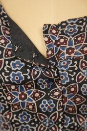 Black HBP Ajrakh Cotton Blouse - SRBACB30