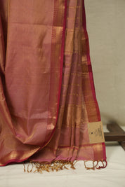 Pink Maheshwari Tissue Saree - SRPMTS757