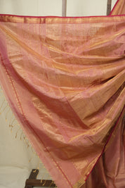 Pink Maheshwari Tissue Saree - SRPMTS757