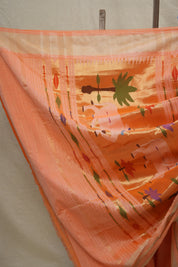 Orange Cotton Paithani Saree - SROCPS598
