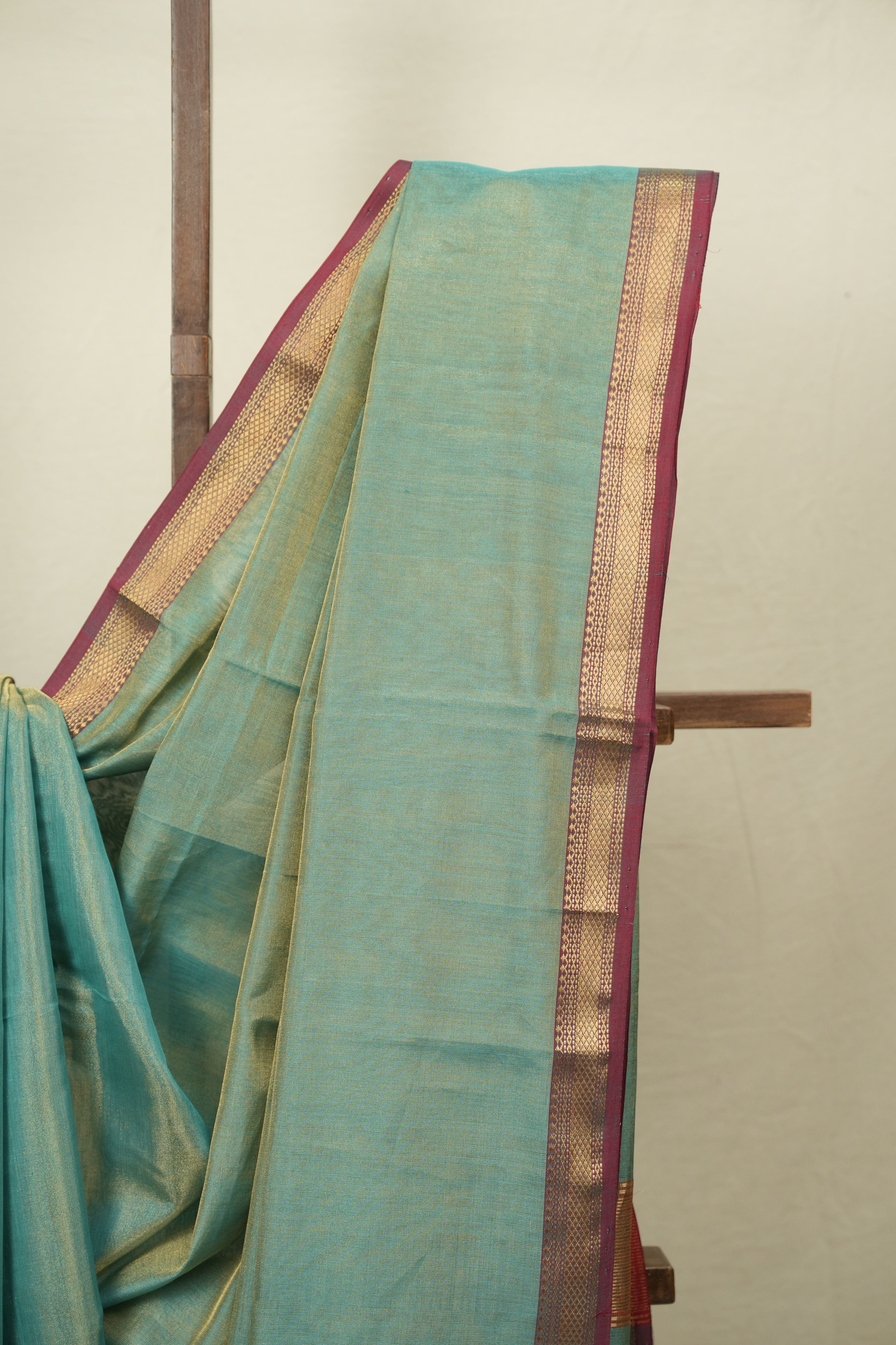 Aqua Maheshwari Tissue Saree - SRAMTS758