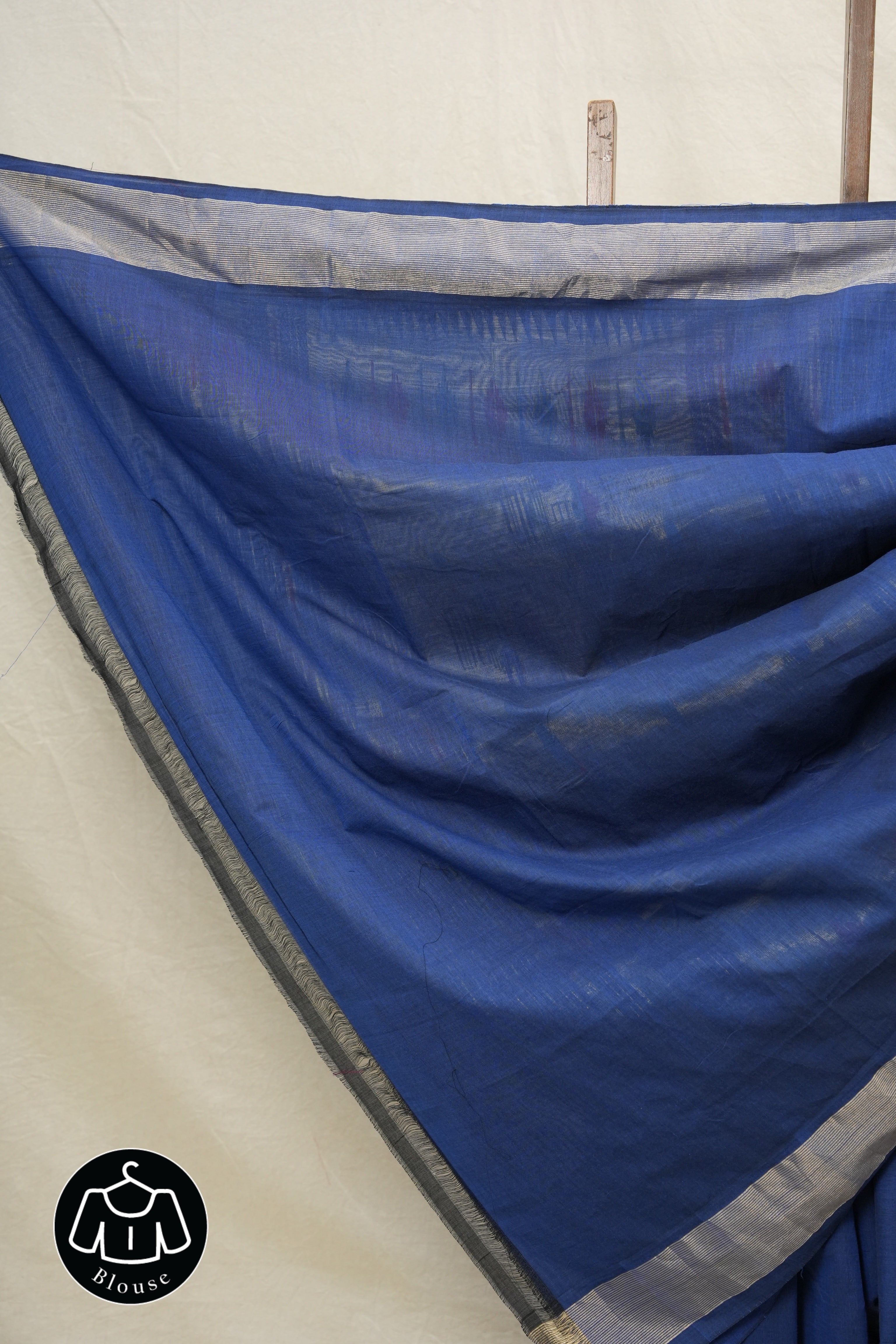 Navy Blue Cotton Paithani Saree - SRNBCPS605