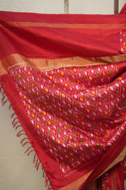 Navy Blue Pochampalli Silk Ikat Saree - SRNBPSIS217