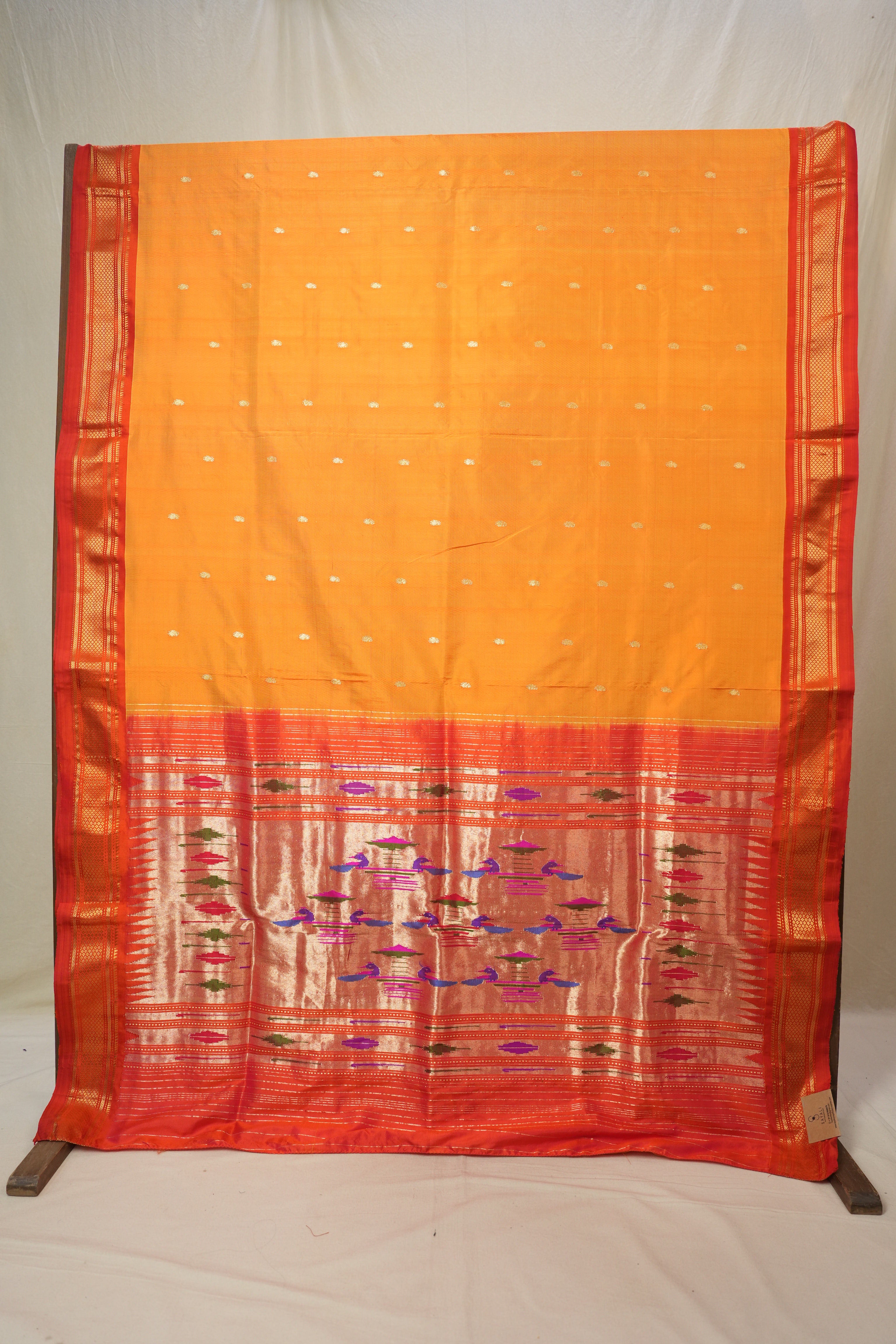 Orange Silk Paithani Saree - SROSPS784