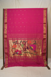 Pink Cotton Paithani Saree - SRPCPS743