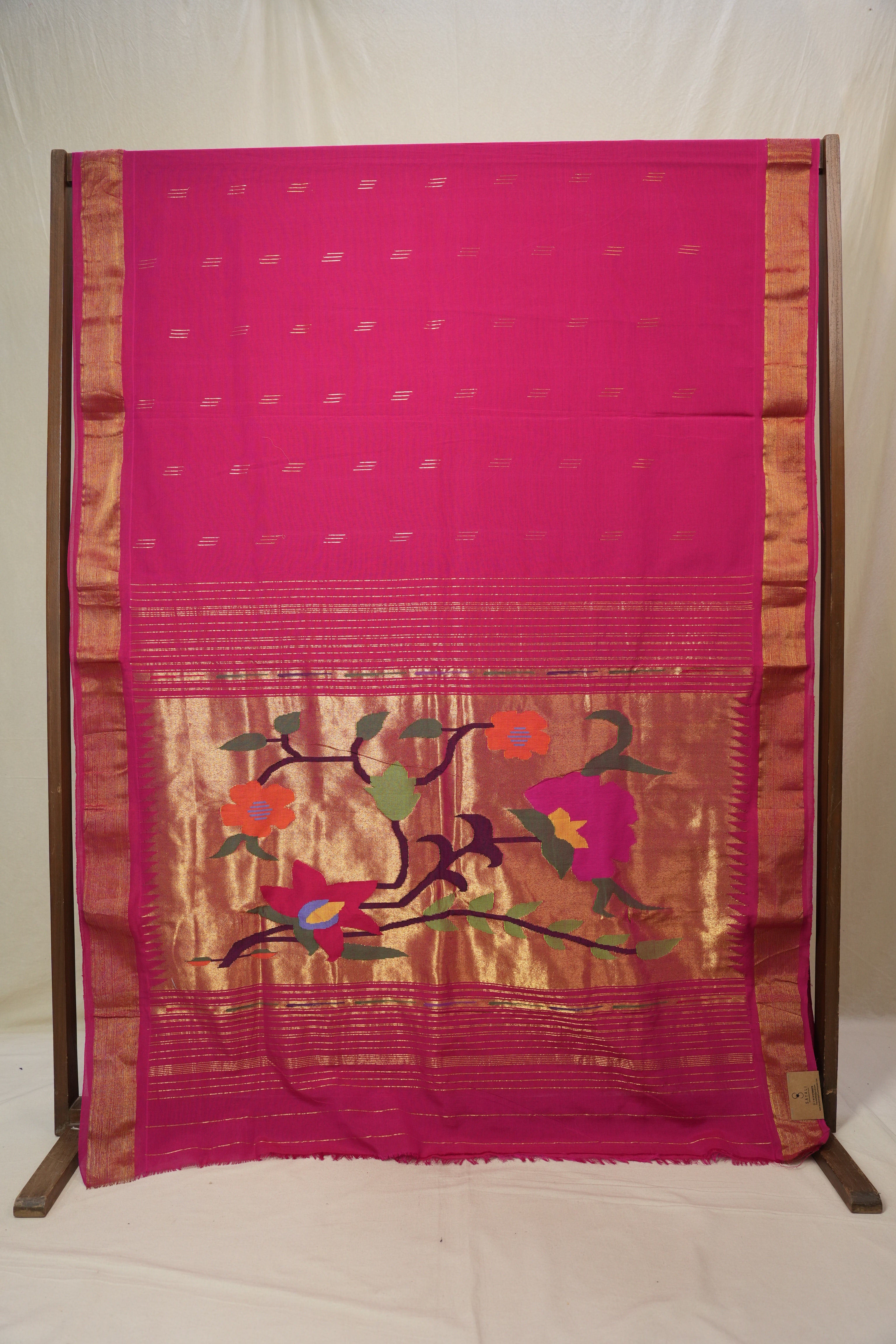 Pink Cotton Paithani Saree - SRPCPS743