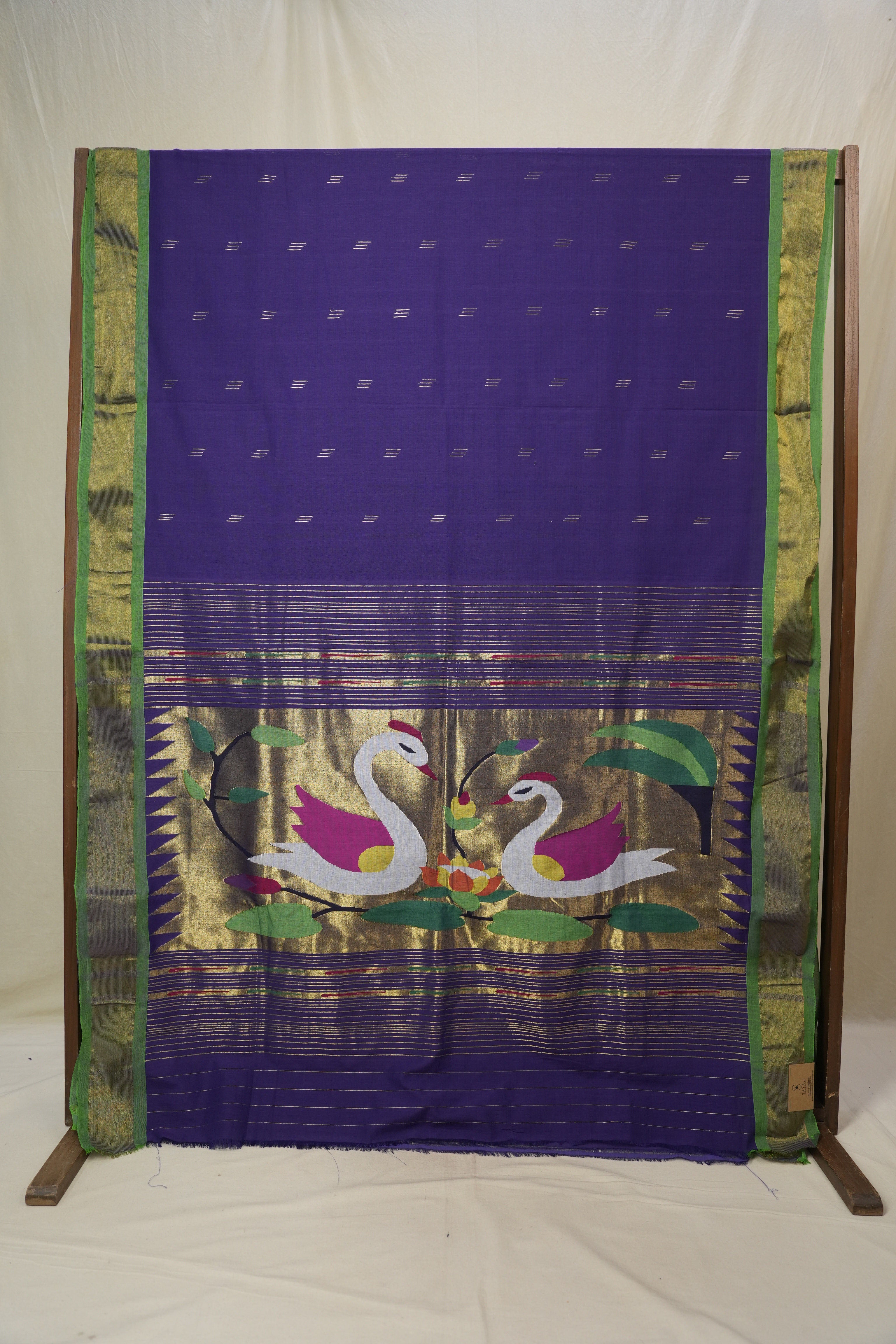 Violet Cotton Paithani Saree - SRVCPS742
