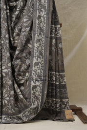 Kashish Grey HBP Cotton Saree - SRKGCS3169