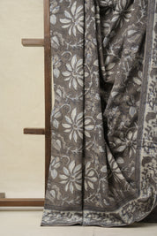 Kashish Grey HBP Cotton Saree - SRKGCS3169