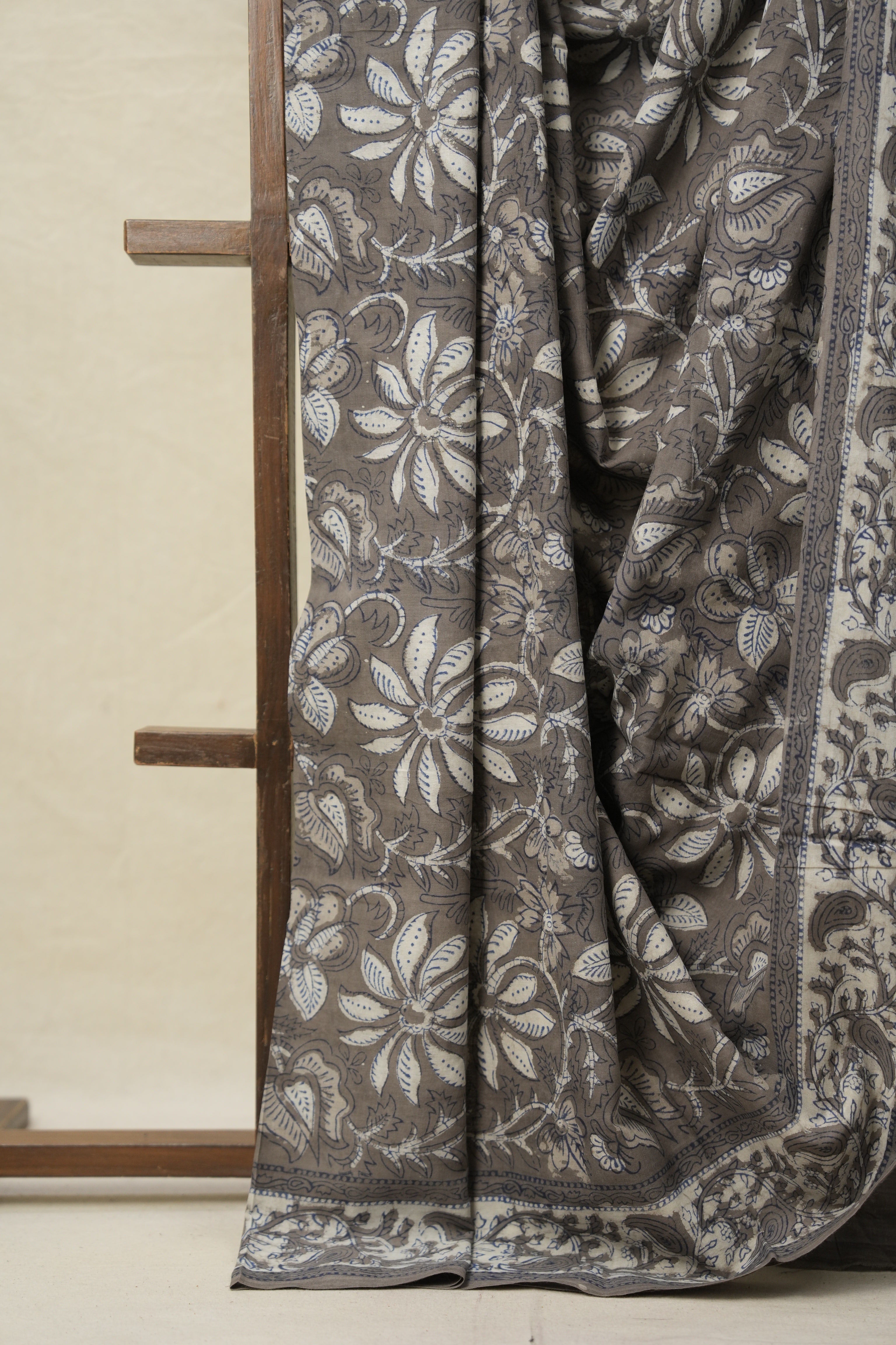 Kashish Grey HBP Cotton Saree - SRKGCS3169