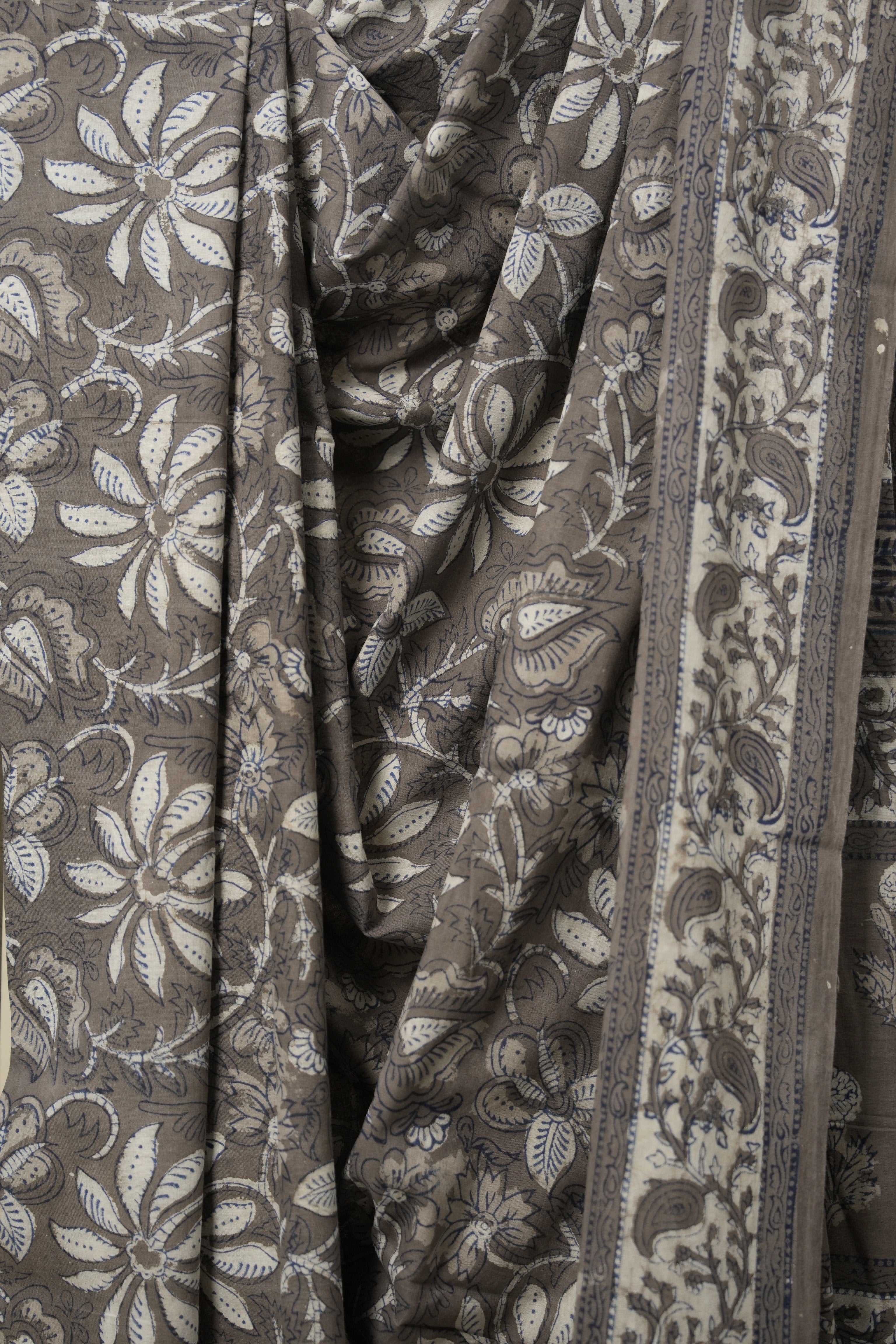 Kashish Grey HBP Cotton Saree - SRKGCS3169