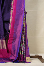 Royal Blue Pochampalli Silk Ikat Saree - SRRBPSIS220