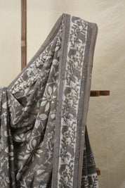 Kashish Grey HBP Cotton Saree - SRKGCS3169