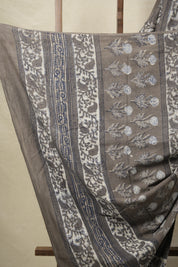 Kashish Grey HBP Cotton Saree - SRKGCS3169