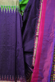 Royal Blue Pochampalli Silk Ikat Saree - SRRBPSIS220