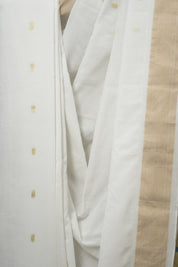 White Cotton Paithani Saree - SRWCPS606