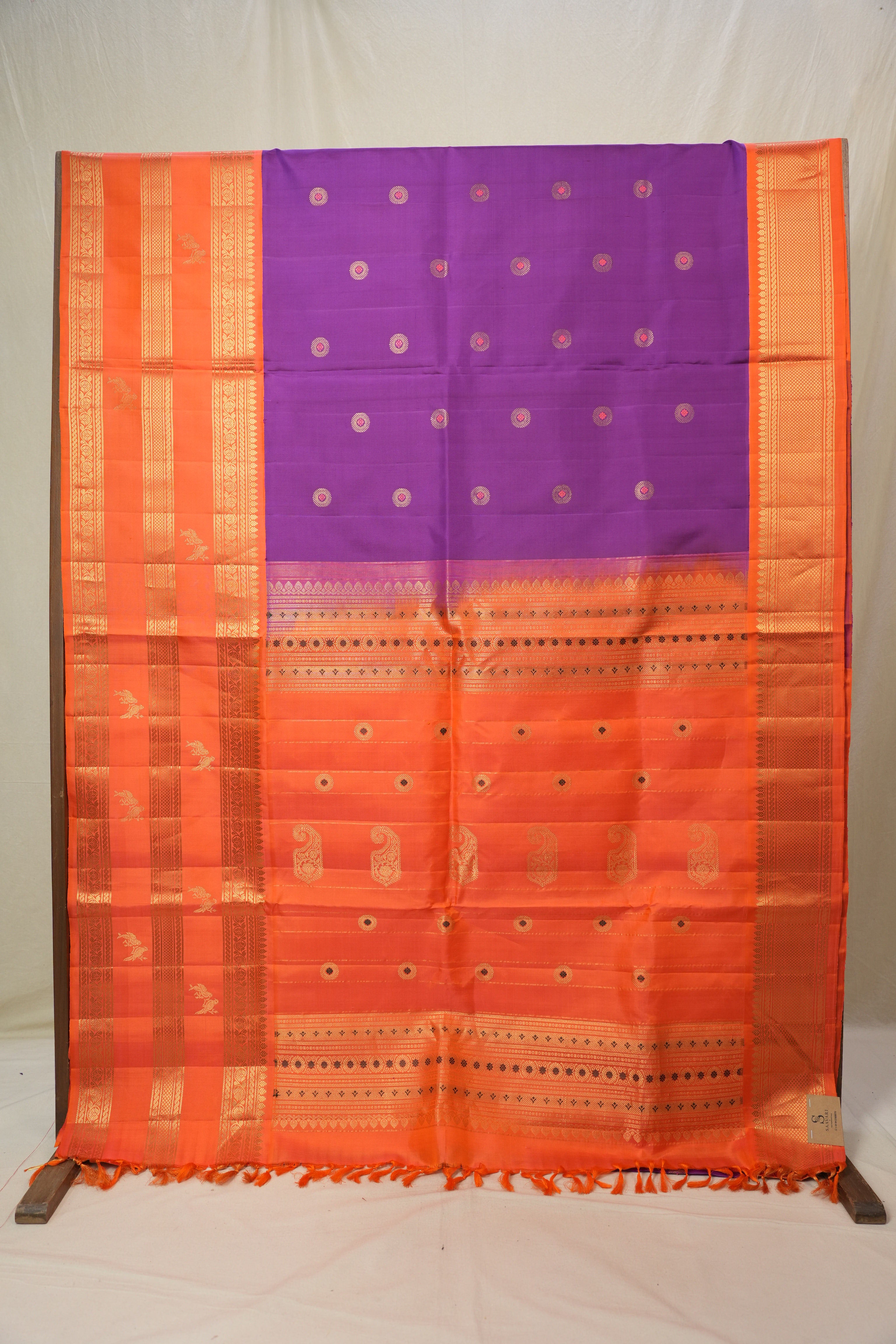 Purple Gadwal Silk Saree - Saavari - SSPGSS16