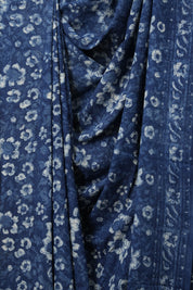 Indigo Blue HBP Cotton Saree - SRIBCS3170